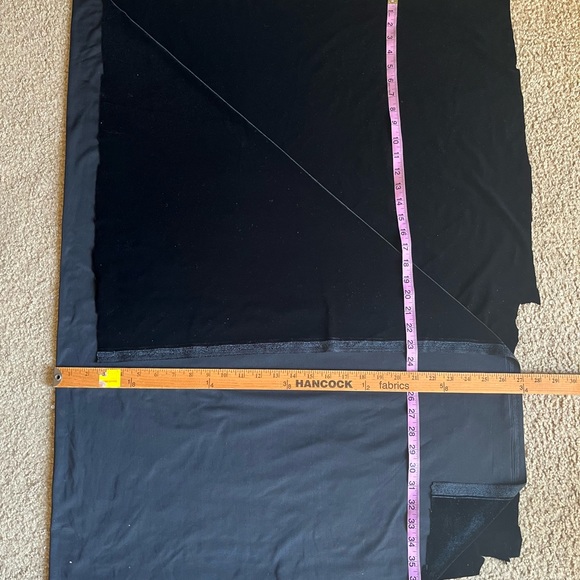 Other - Black 4 way stretch velvet fabric